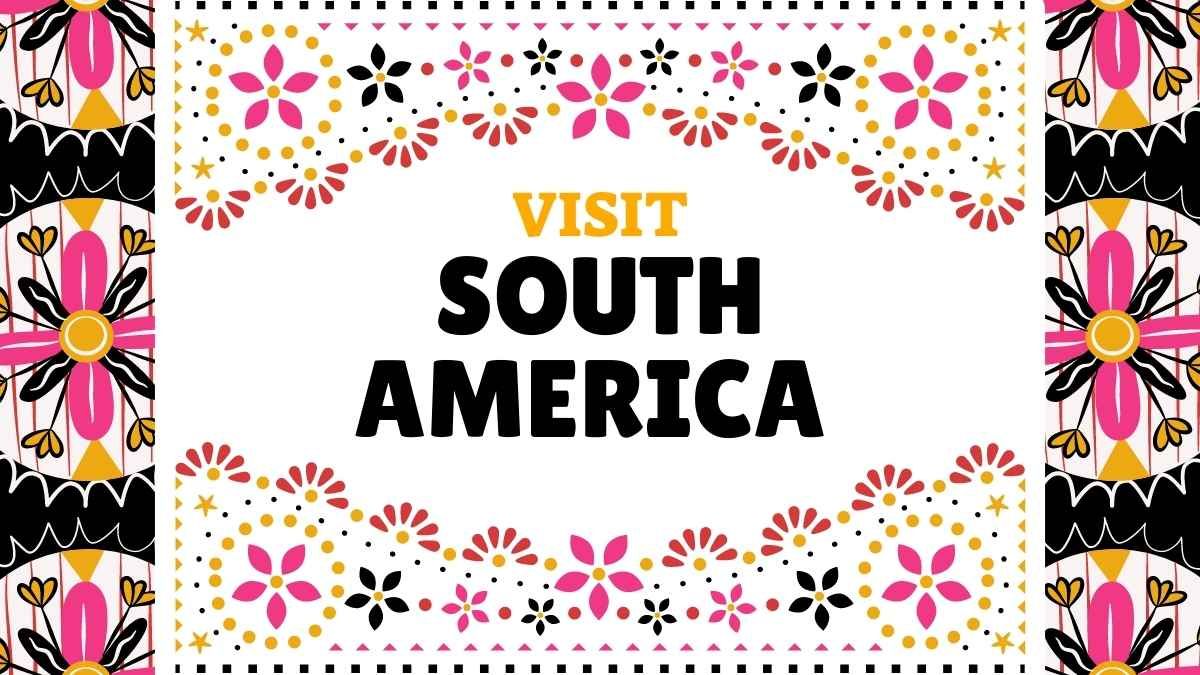 이 생동감 넘치고 매력적인 파워포인트 및 구글 슬라이드 템플릿으로 학생들에게 남미 지리의 매혹적인 세계를 소개하세요! - slide 0