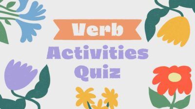 Floral Verb Activities Quiz