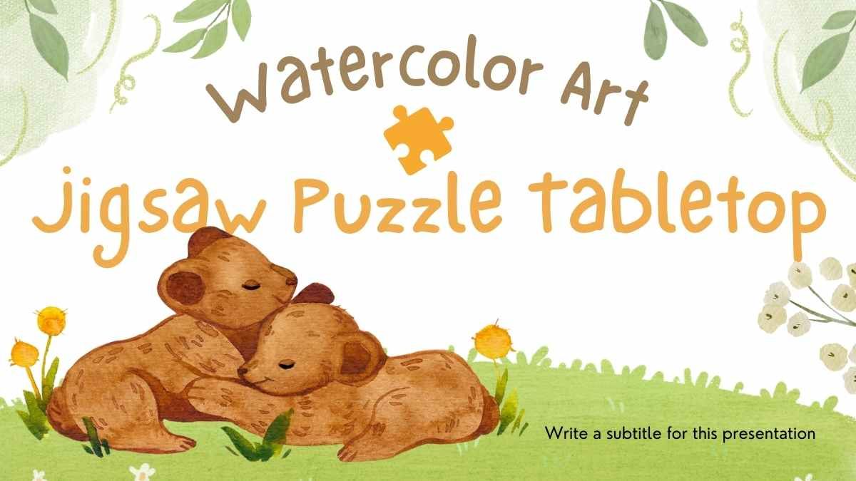 Watercolor Art Jigsaw Puzzle Tabletop - slide 0