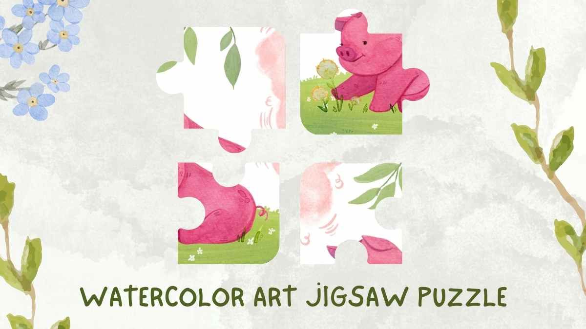 Watercolor Art Jigsaw Puzzle Tabletop - slide 2