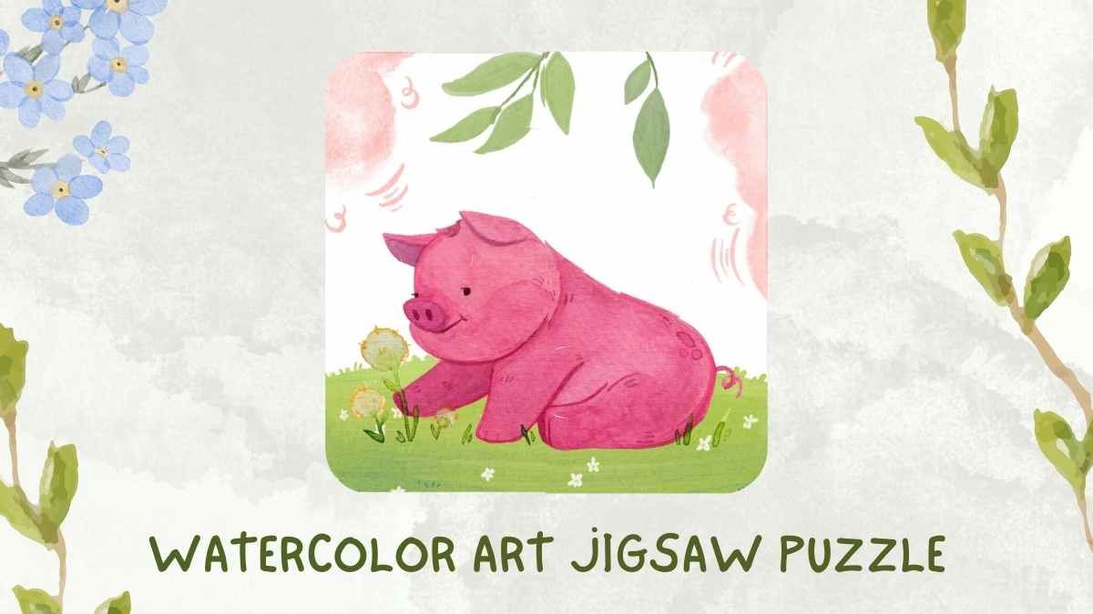 Watercolor Art Jigsaw Puzzle Tabletop - slide 3
