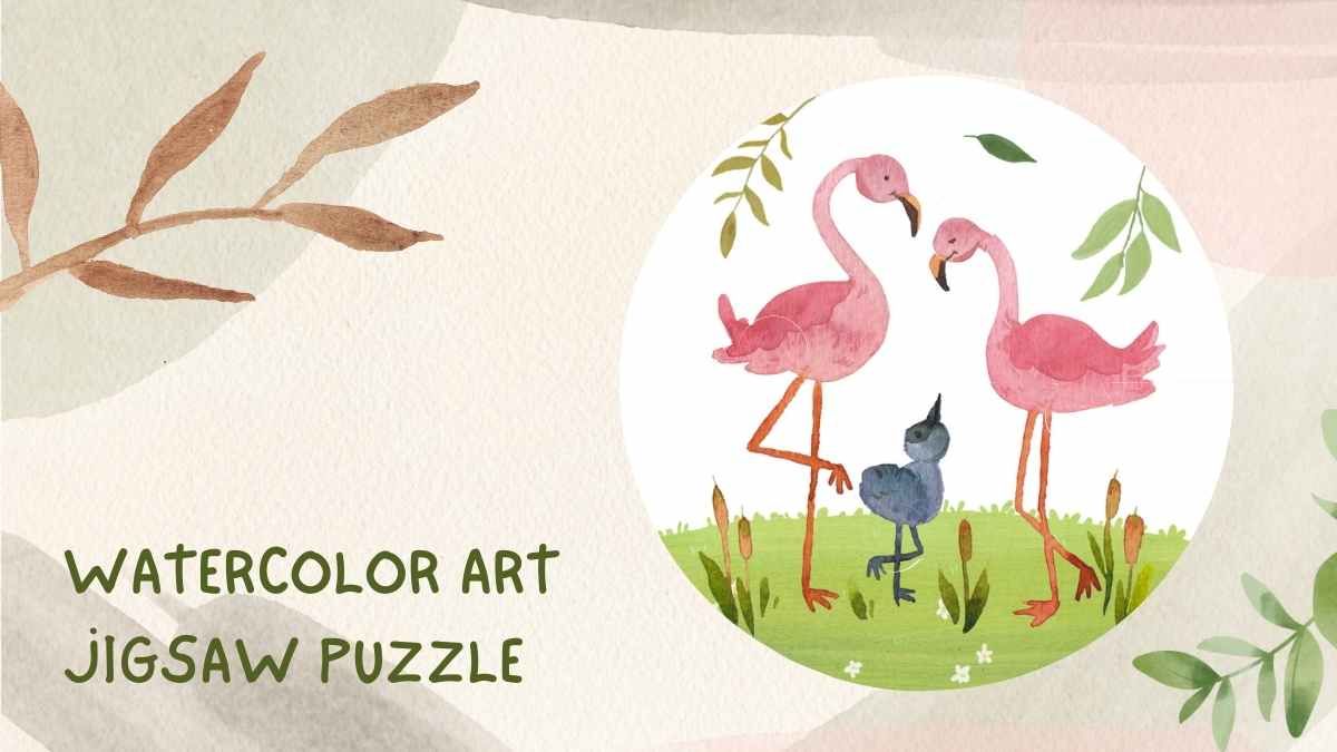Watercolor Art Jigsaw Puzzle Tabletop - slide 5
