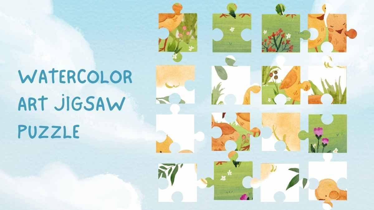 Watercolor Art Jigsaw Puzzle Tabletop - slide 6