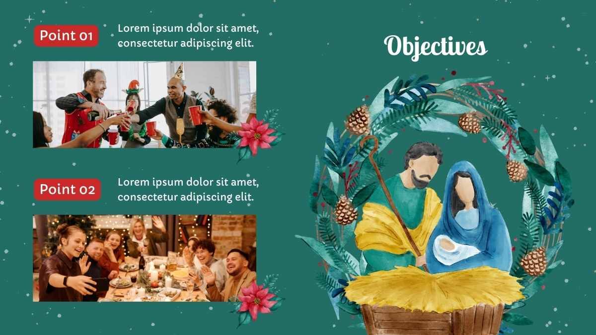 Proposta de projeto de mercados de Natal em aquarela - slide 14