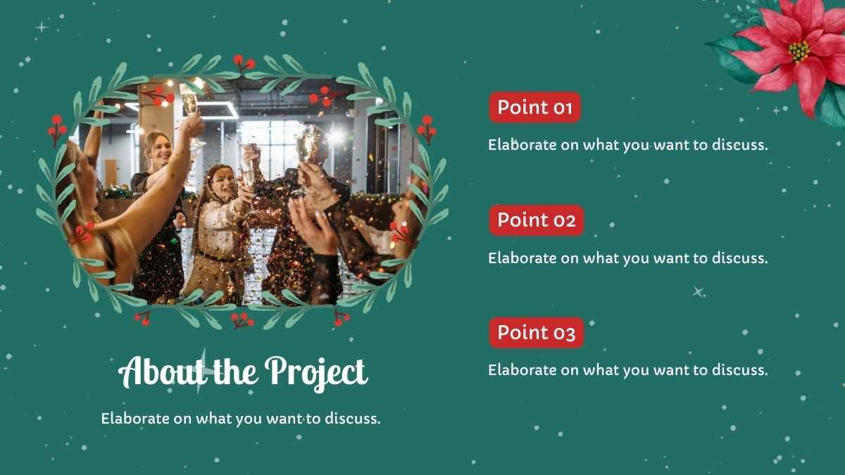 Proposta de projeto de mercados de Natal em aquarela - slide 7