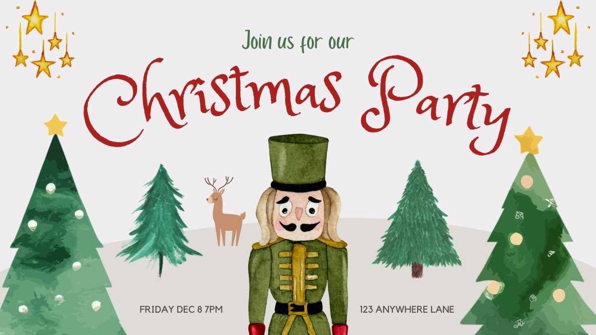 Watercolor Christmas Party Invitations - slide 13
