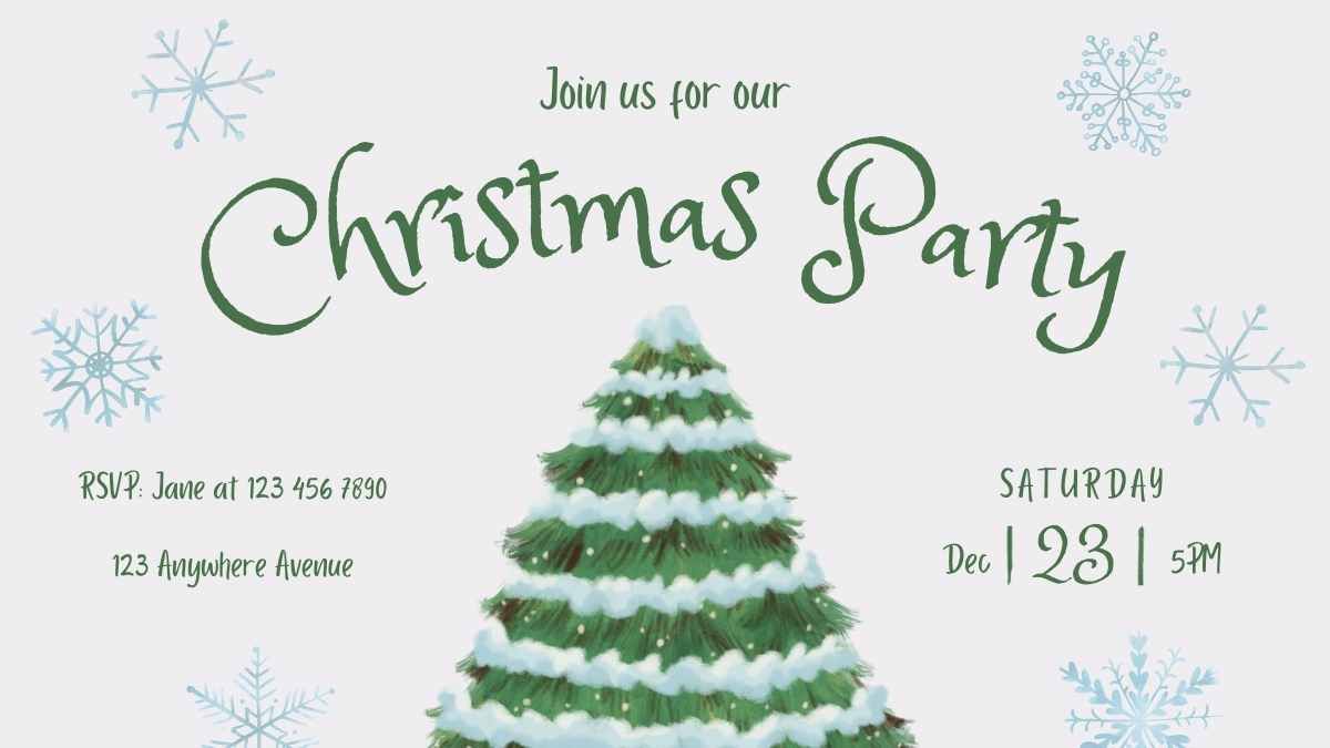 Watercolor Christmas Party Invitations - slide 2