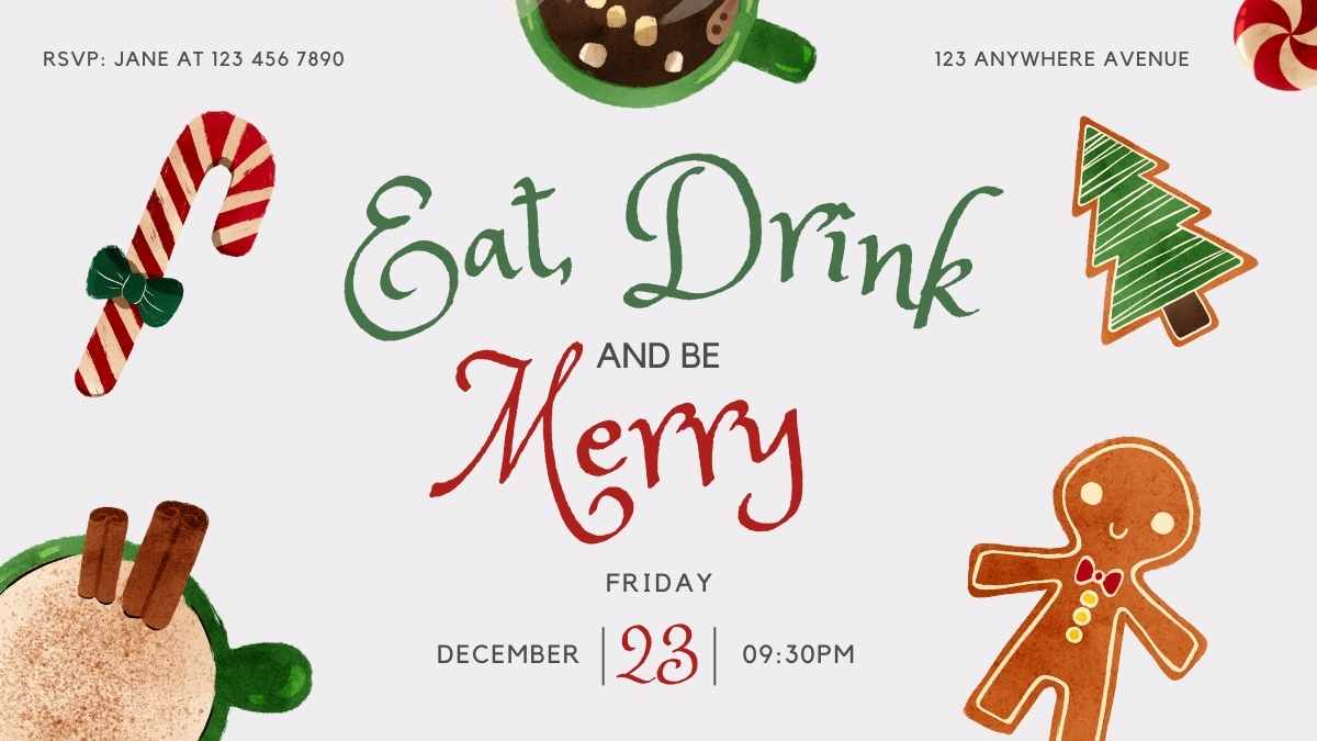 Watercolor Christmas Party Invitations - slide 7