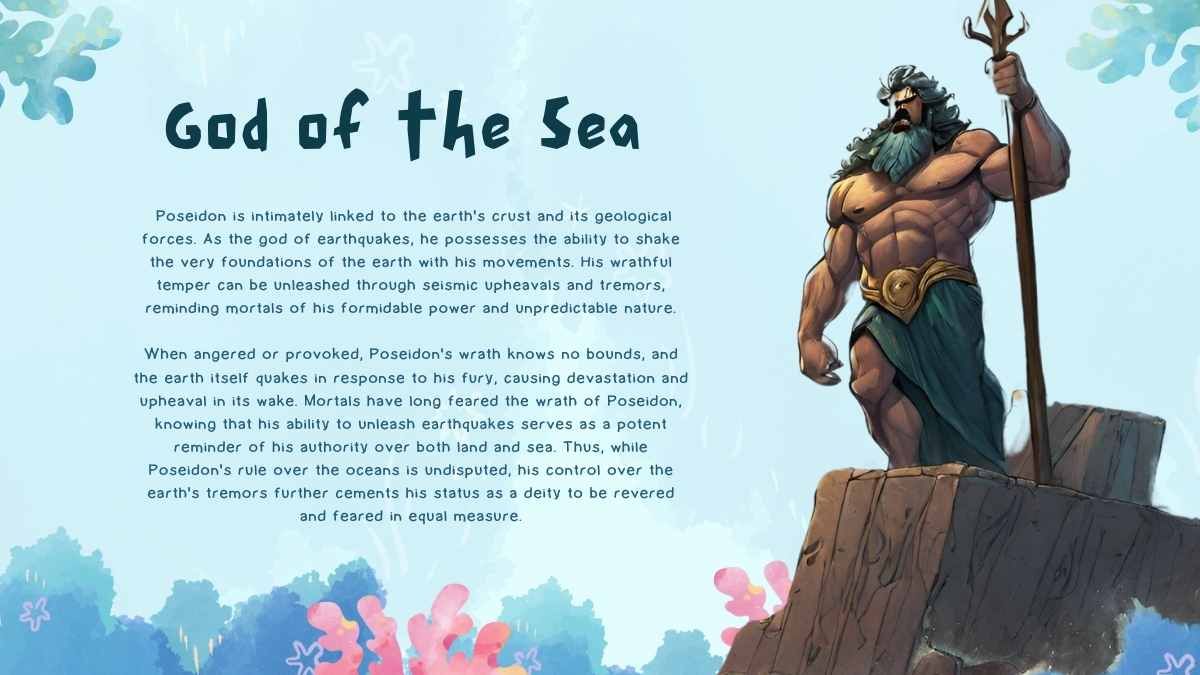 Deus grego em aquarela: Poseidon - slide 8