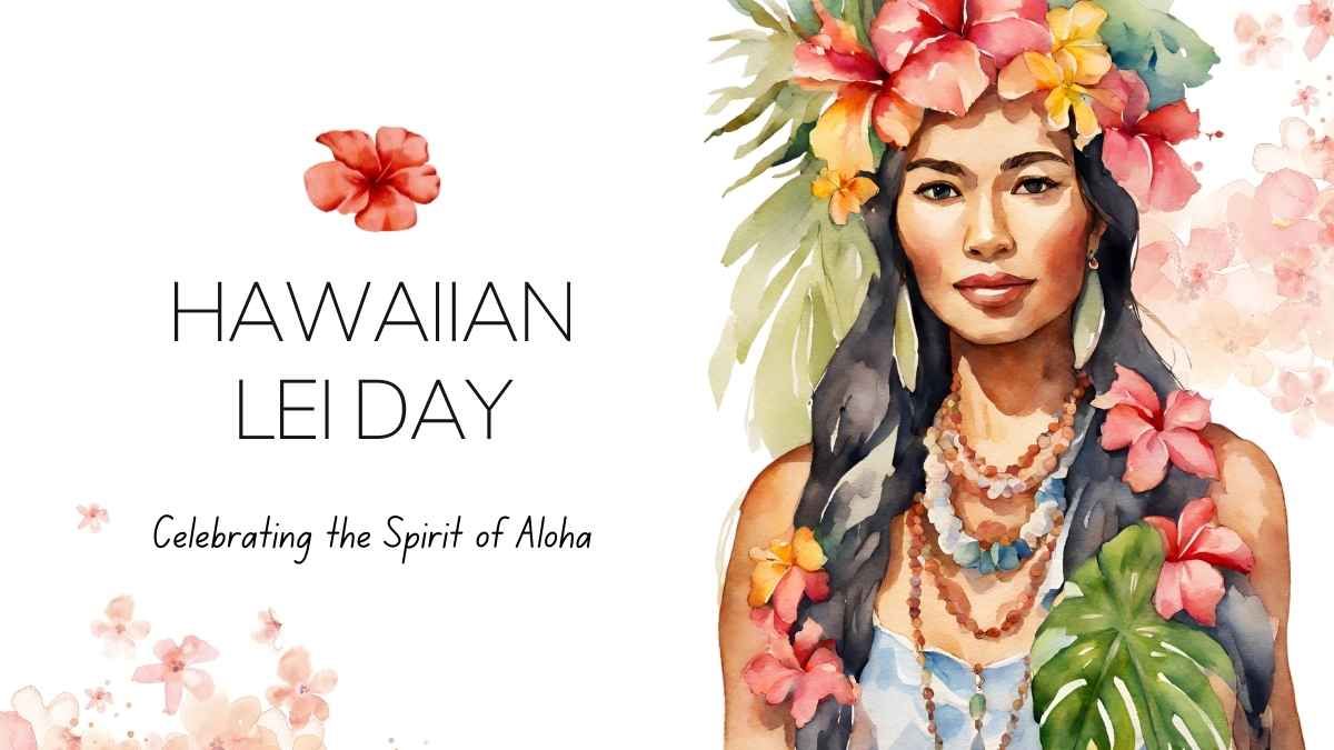 Watercolor Hawaiian Lei Day - slide 0