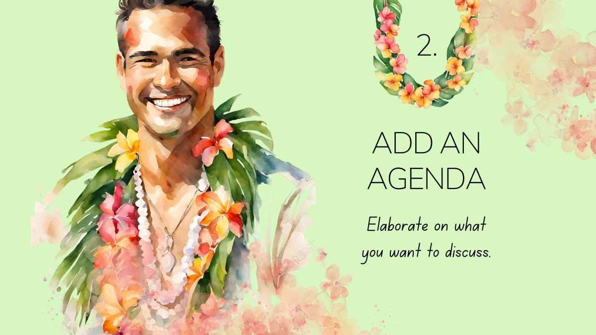 Acuarela Hawaiian Lei Day - diapositiva 7