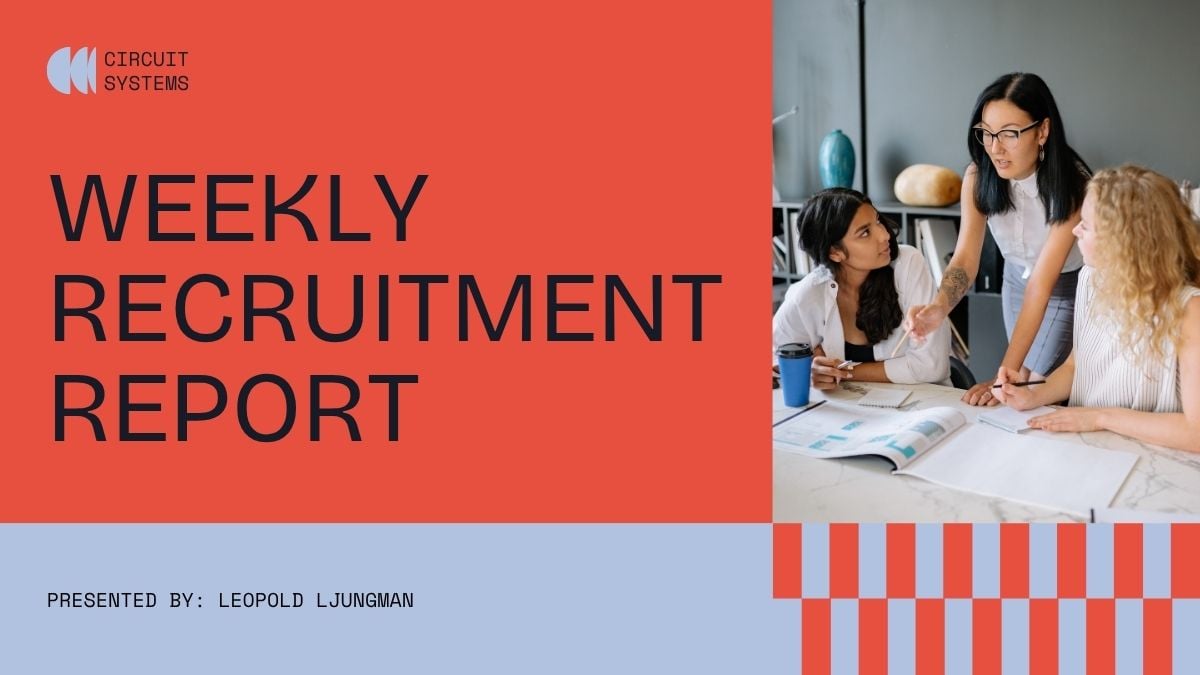 Weekly Recruitment Report - slide 1