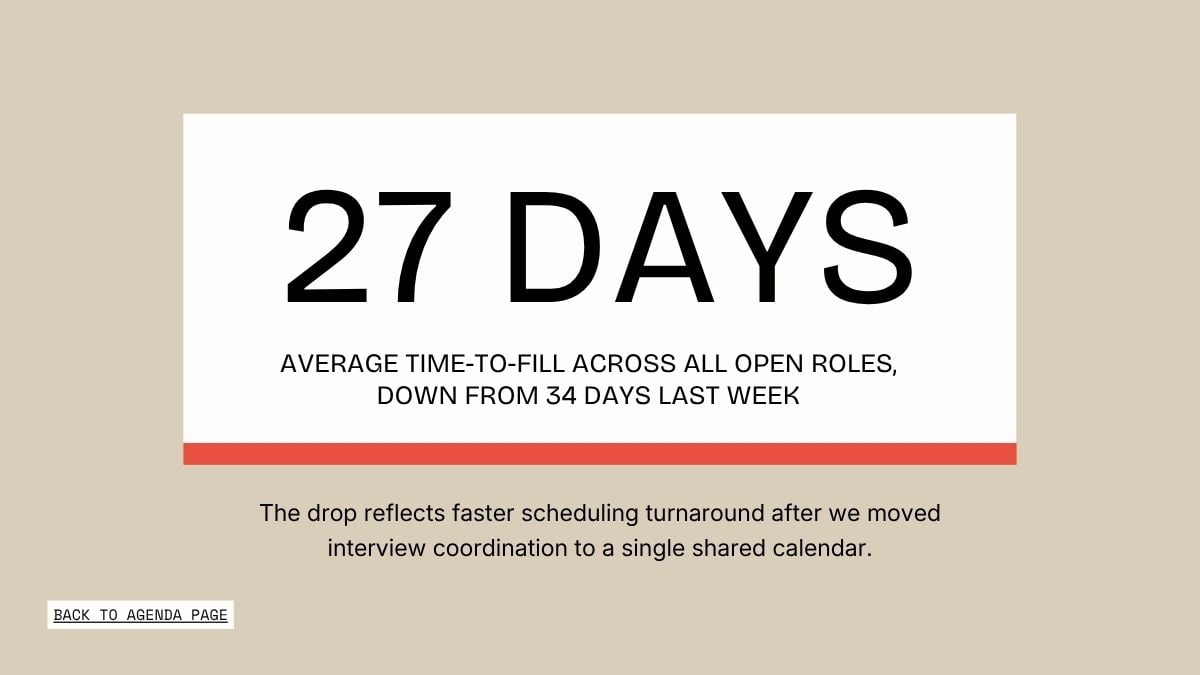 Weekly Recruitment Report - slide 4