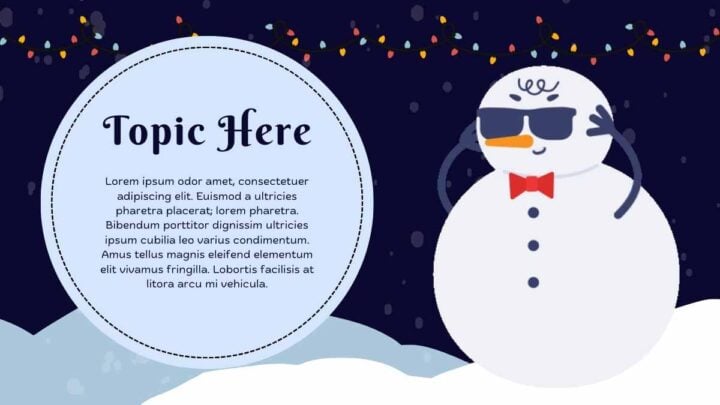 Winter Falling Snow Animation Background. Free Slides Template ...