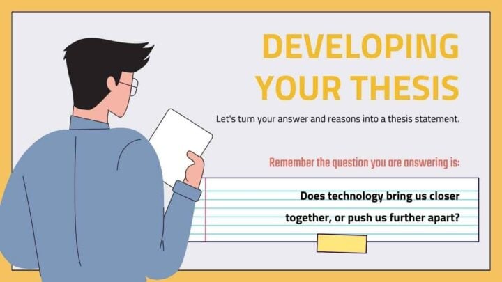 Writing a Thesis Statement Lesson for College. Free PPT & Google Slides ...