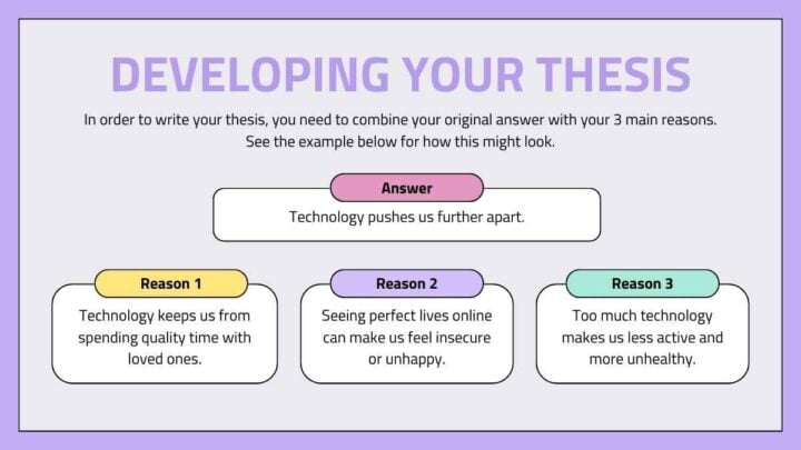 Writing a Thesis Statement Lesson for College. Free PPT & Google Slides ...