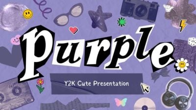 Y2K Purple Aesthetic Social Media Branding