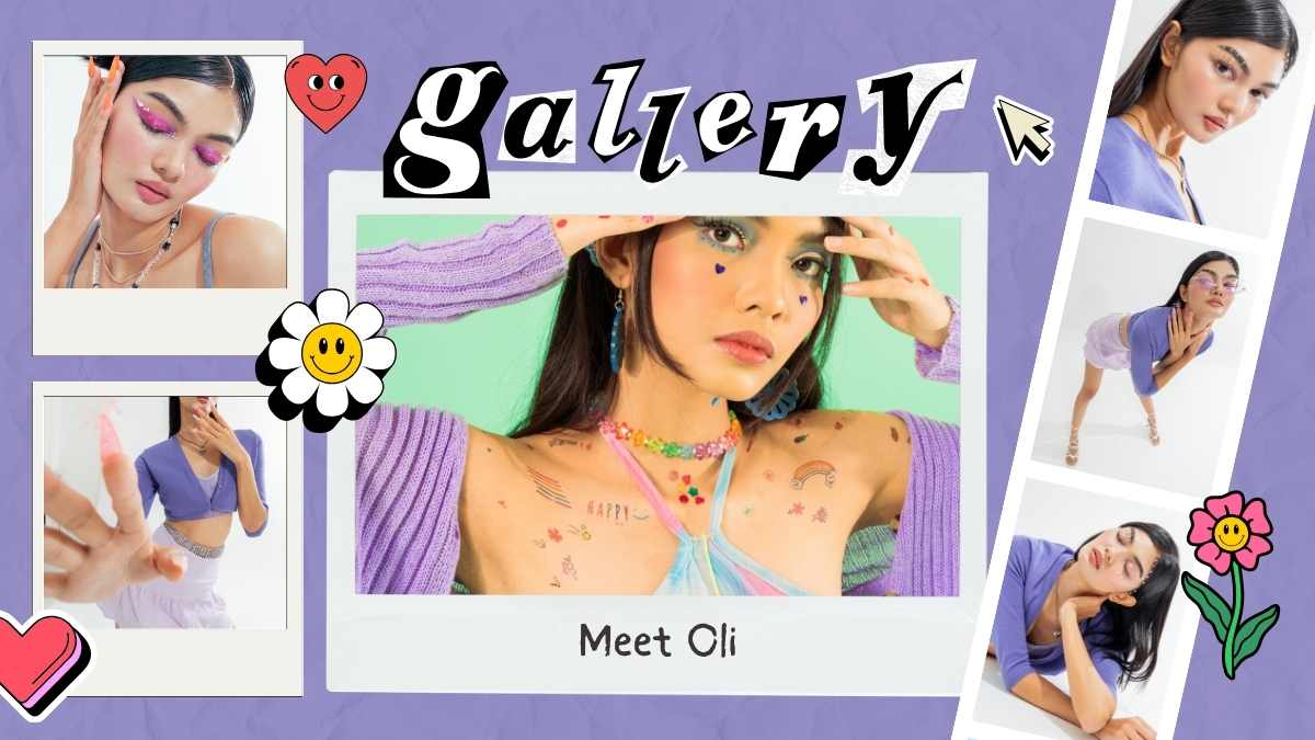 Y2K Purple Aesthetic Social Media Branding - slide 9