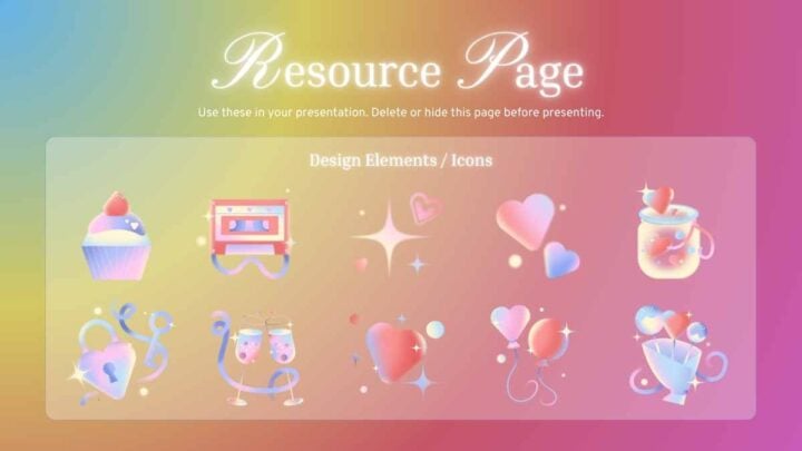 Romantic Love Hearts Background. Free PPT & Google Slides Template ...