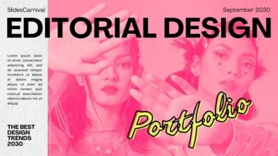Pink Y2K Retro Editorial Design Portfolio Slides