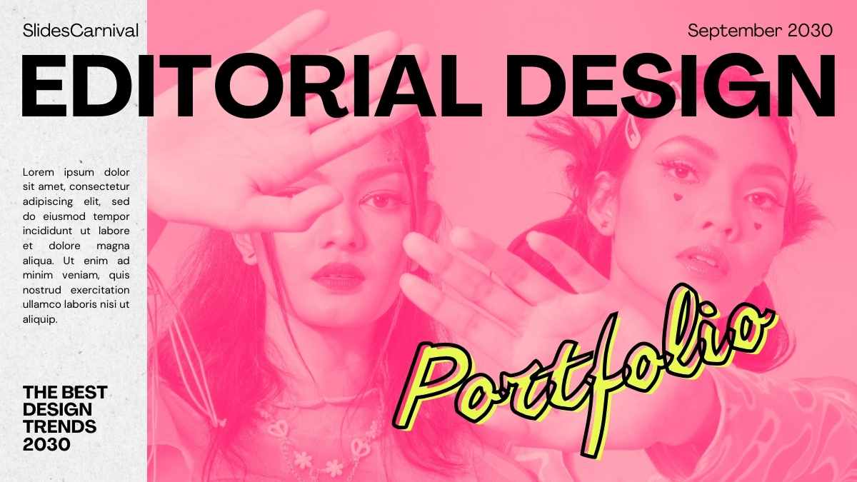 Pink Y2K Retro Editorial Design Portfolio Slides - slide 1