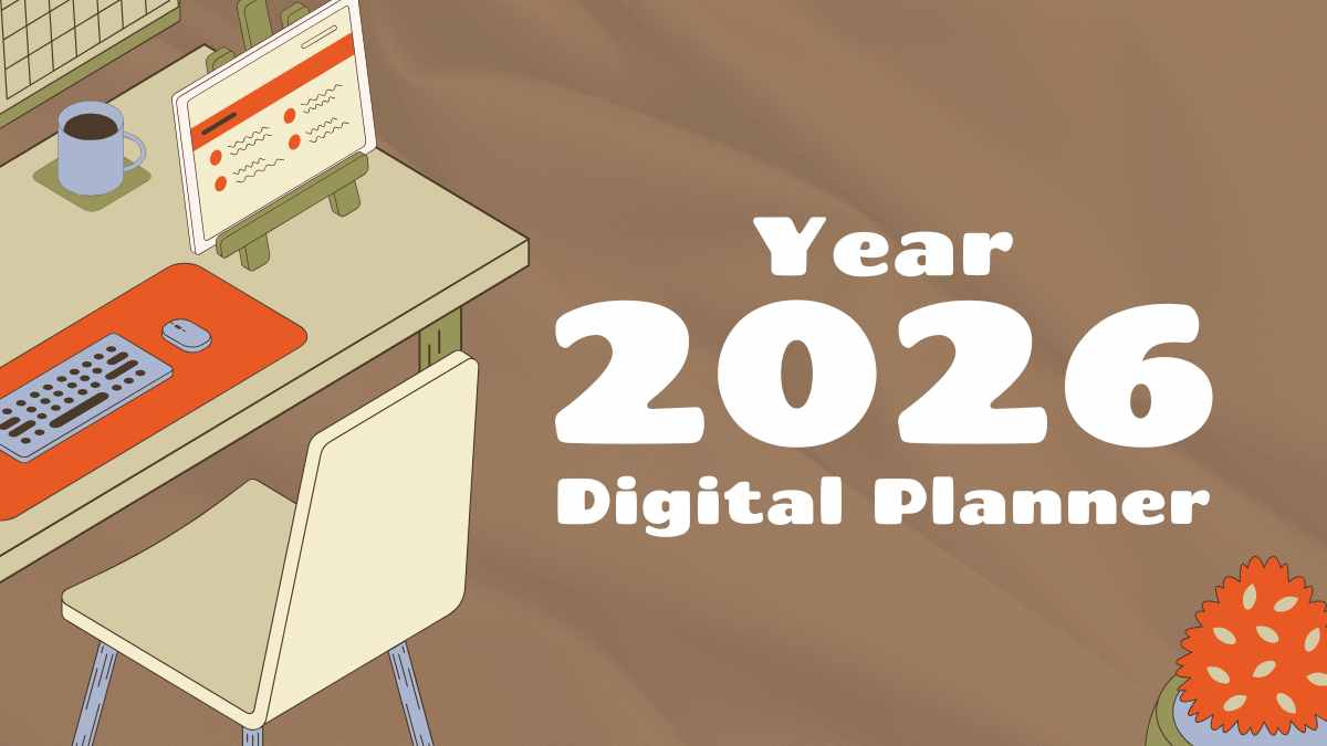 Illustrated Aesthetic Year 2026 Digital Planner - slide 1