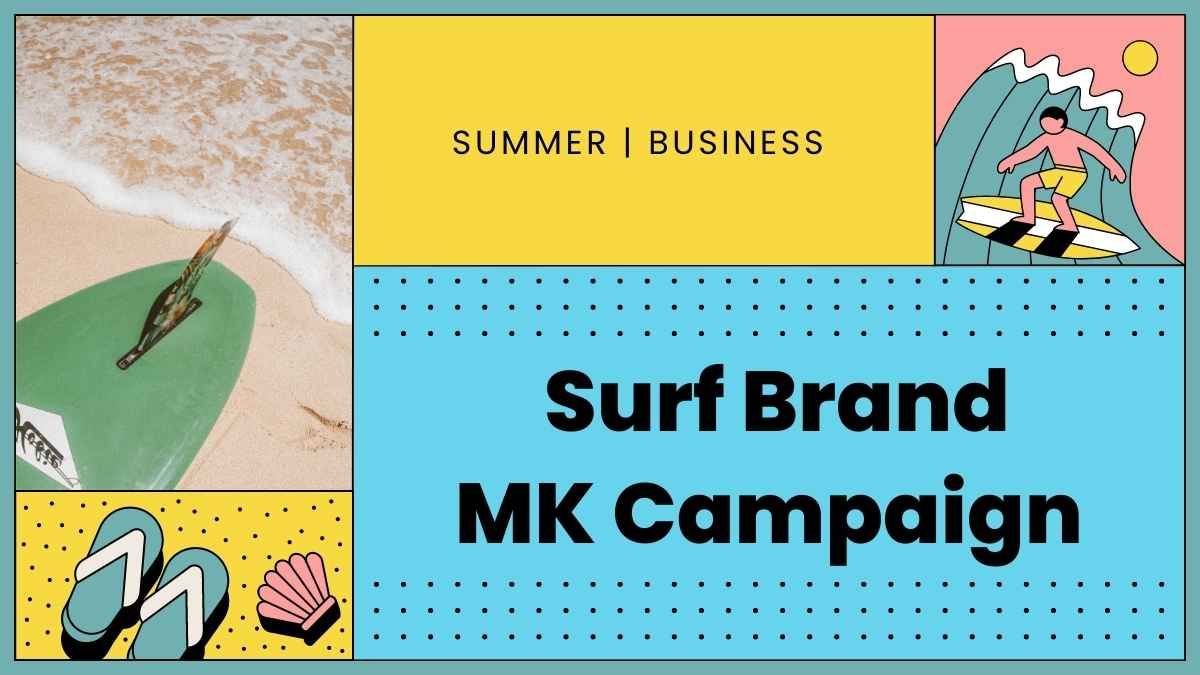 Presentación de marketing estilo retro de marca de surf - slide 0