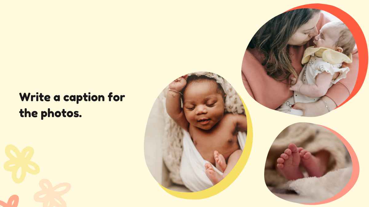 Plantillas Florales Divertidas de Doodles Amarillos y Rojos para Baby Shower - diapositiva 11