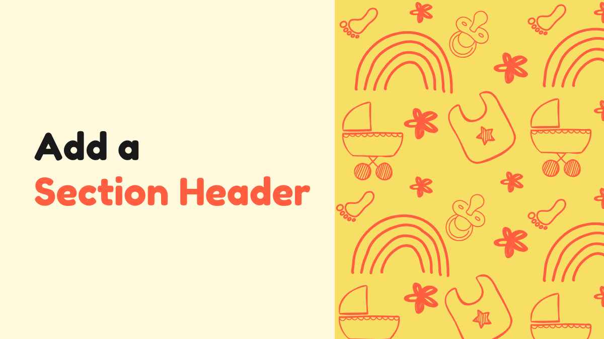 Plantillas Florales Divertidas de Doodles Amarillos y Rojos para Baby Shower - diapositiva 14