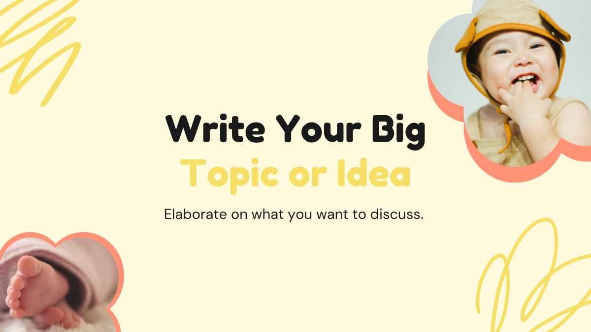 Plantillas Florales Divertidas de Doodles Amarillos y Rojos para Baby Shower - diapositiva 15