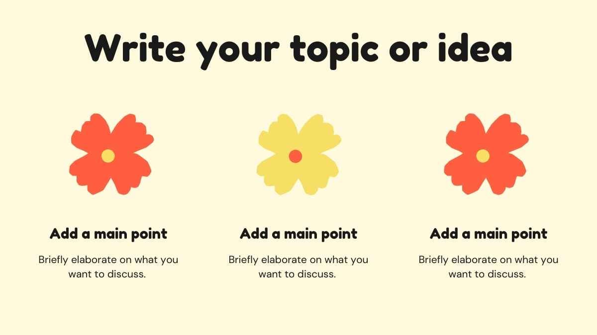 Plantillas Florales Divertidas de Doodles Amarillos y Rojos para Baby Shower - diapositiva 3