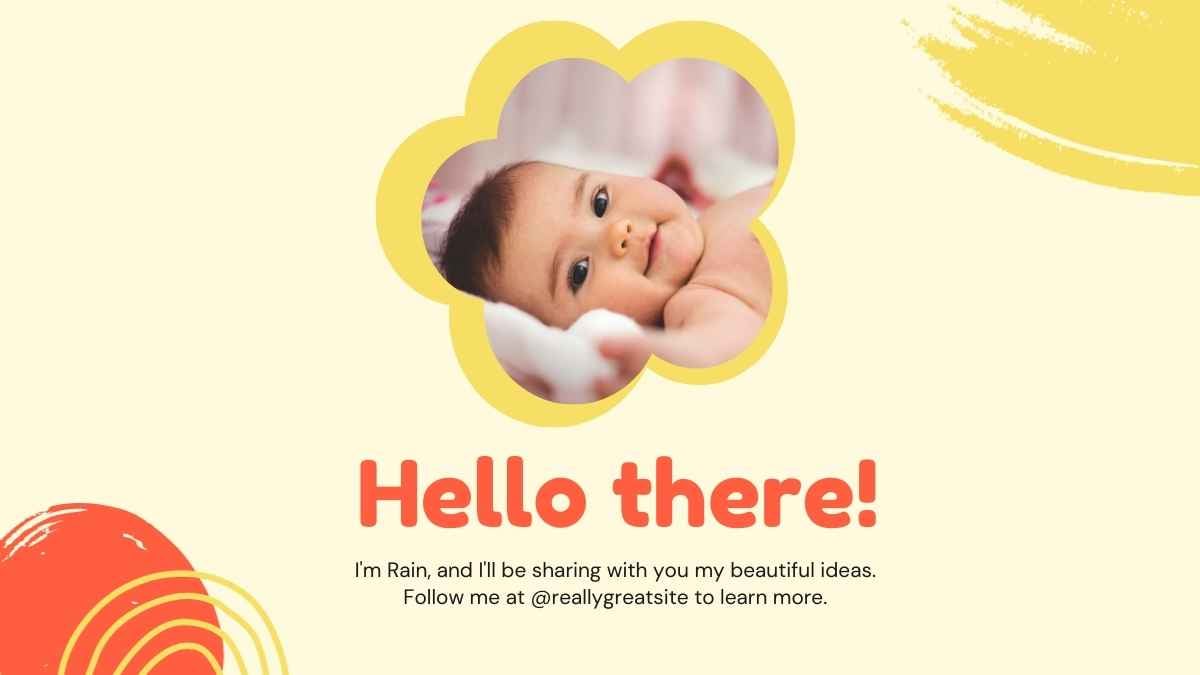 Plantillas Florales Divertidas de Doodles Amarillos y Rojos para Baby Shower - diapositiva 4