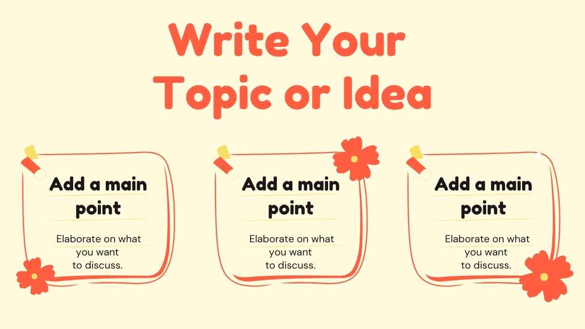 Plantillas Florales Divertidas de Doodles Amarillos y Rojos para Baby Shower - diapositiva 7