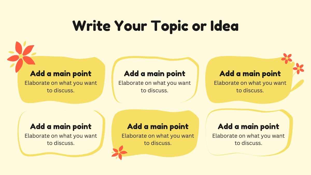 Plantillas Florales Divertidas de Doodles Amarillos y Rojos para Baby Shower - diapositiva 8