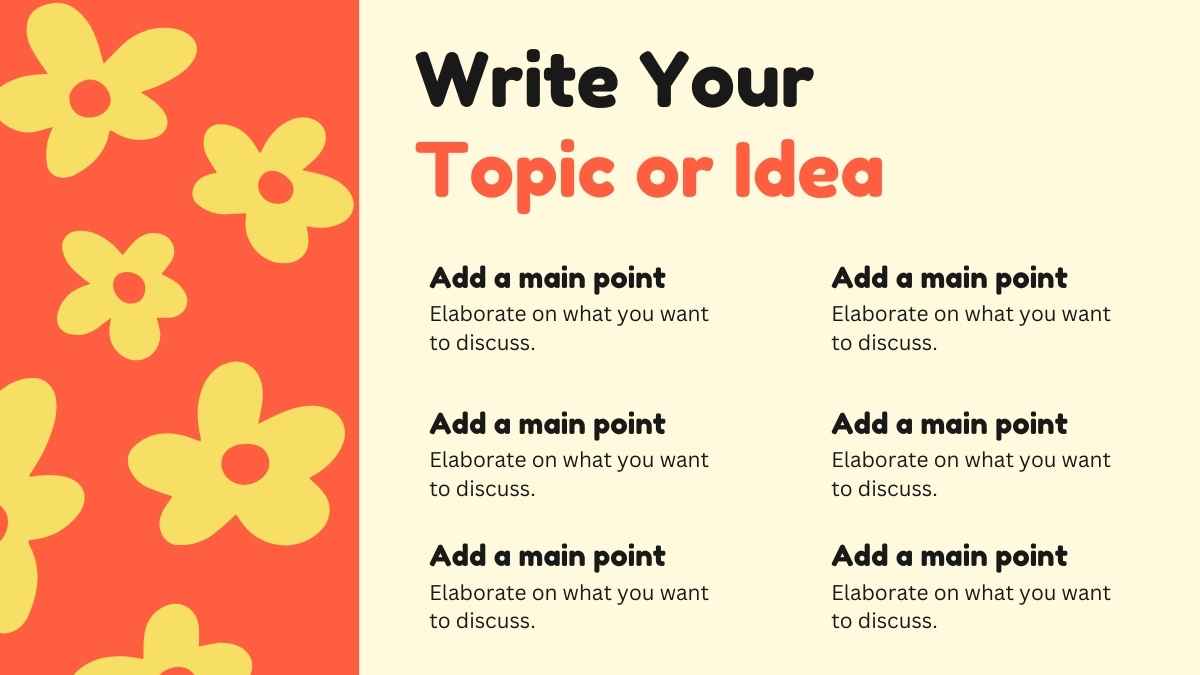 Plantillas Florales Divertidas de Doodles Amarillos y Rojos para Baby Shower - diapositiva 9