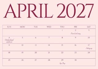 April 2027 Personal Calendar