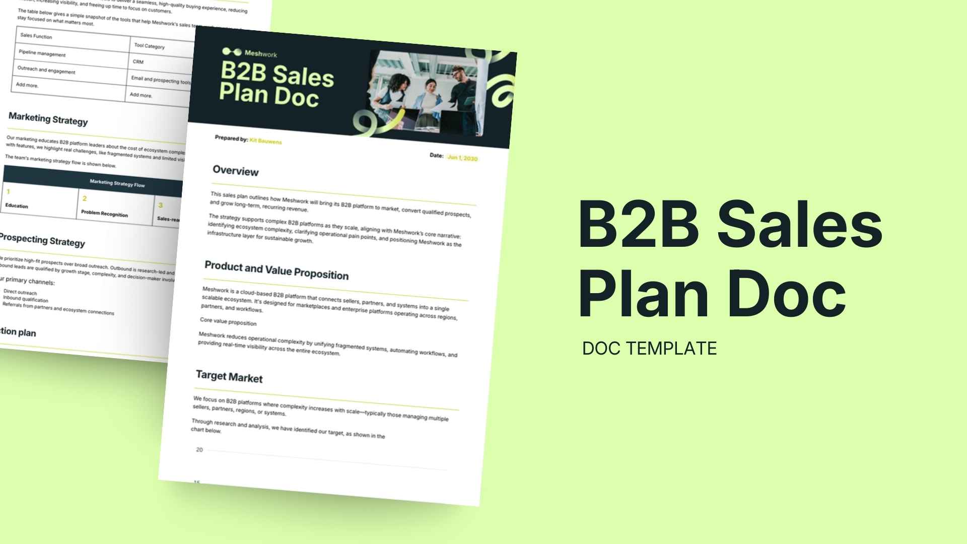 B2B Sales Plan Doc - slide 1