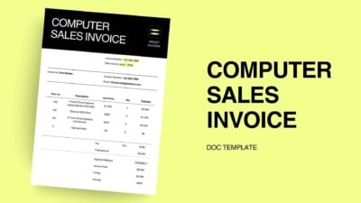 Computer Sales Invoice