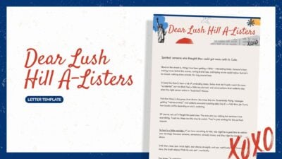 “Dear Upper East Siders…” Letter Template