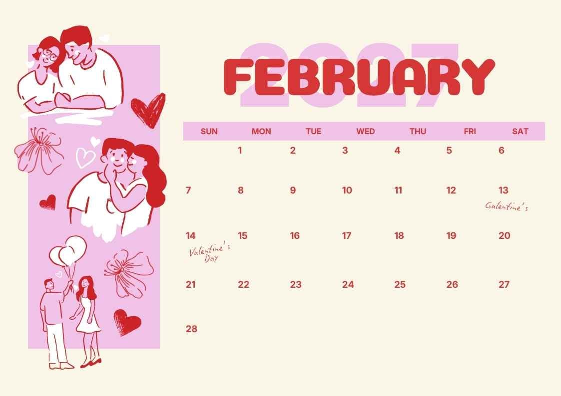 February 2027 Holiday Calendar - slide 1
