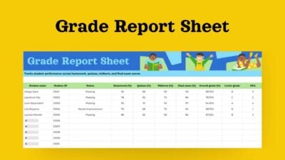 Grade Report Sheet
