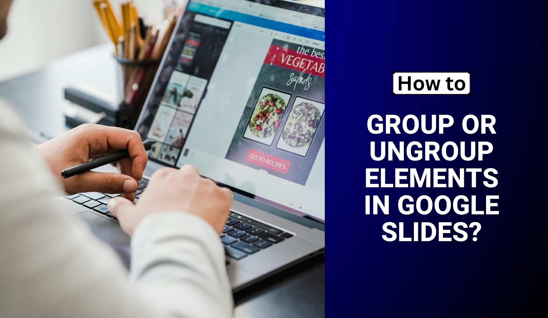 group or ungroup elements in Google Slides