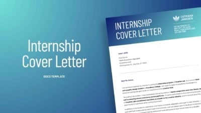 Internship Cover Letter