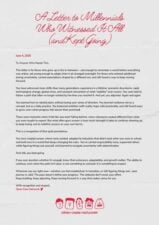 Letter to Millennials Who Witnessed It All and Kept Going