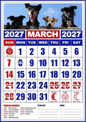March 2027 Philippine Holiday Calendar. Free PPT & Google Slides