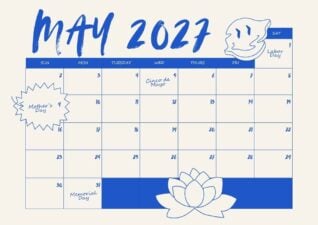 May 2027 Holiday Calendar