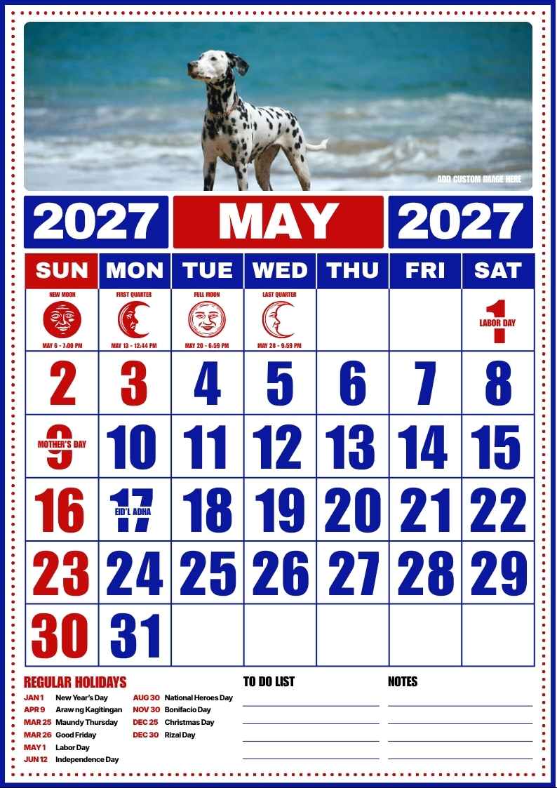 May 2027 Philippine Holiday Calendar - slide 2