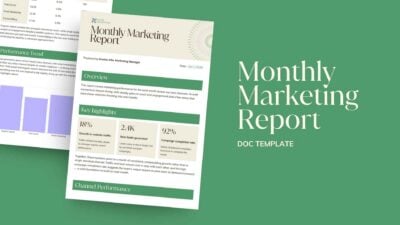 Monthly Marketing Report Doc