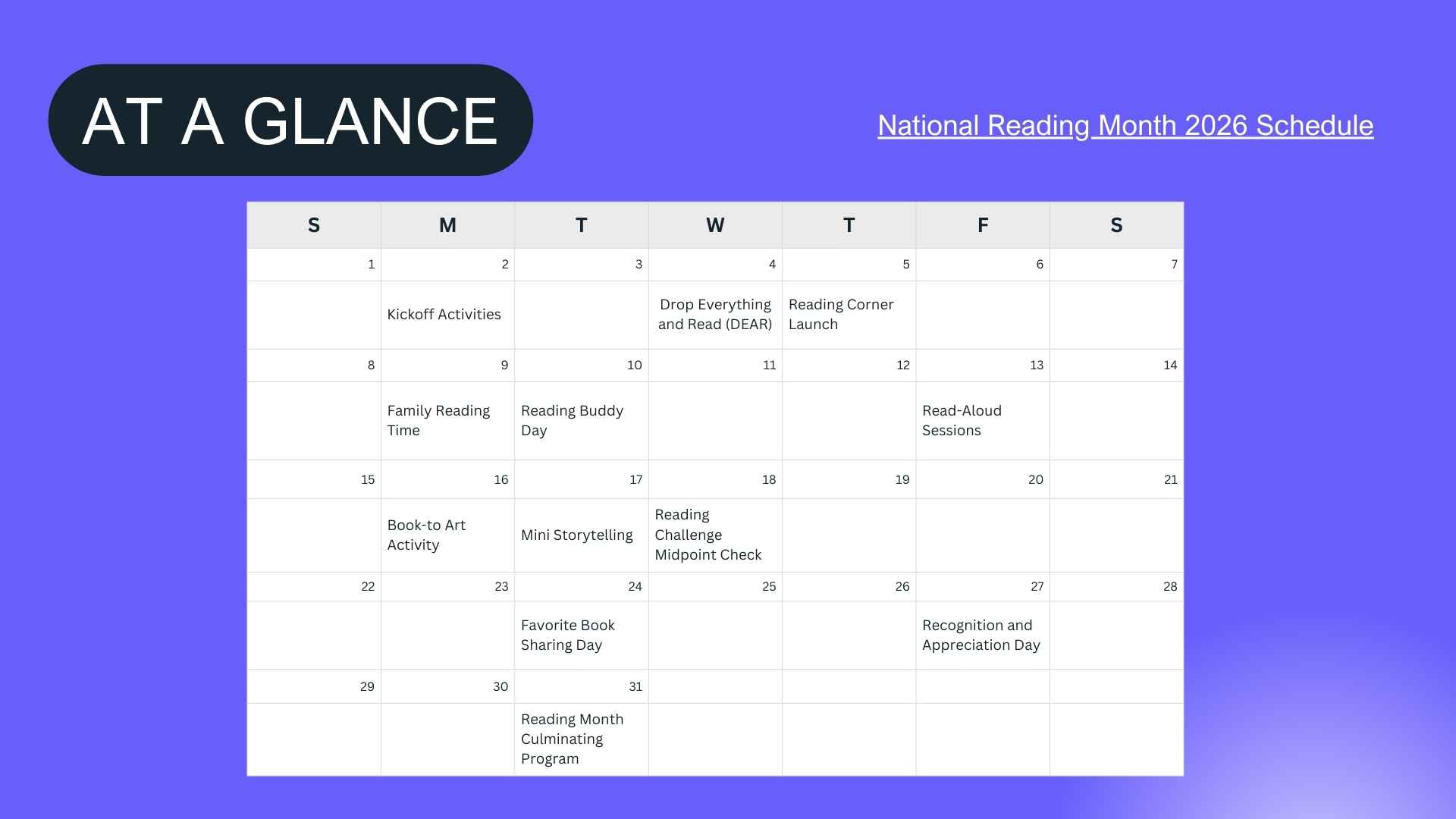 National Reading Month Slides - slide 4