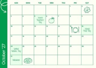 October 2027 Holiday Calendar